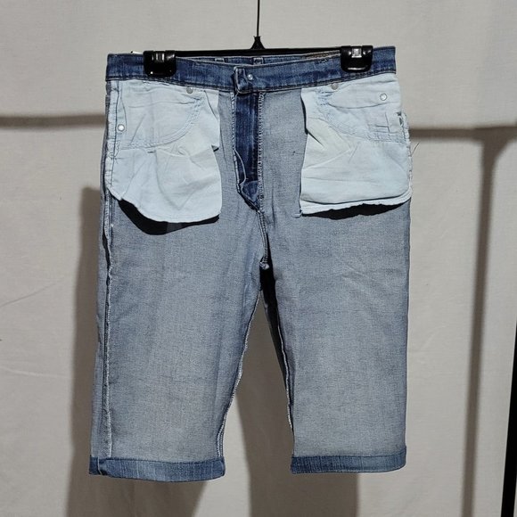 Jean shorts 5ive Jungle & Co men's vintage blue denim bermuda new old stock NWT - Picture 3 of 14